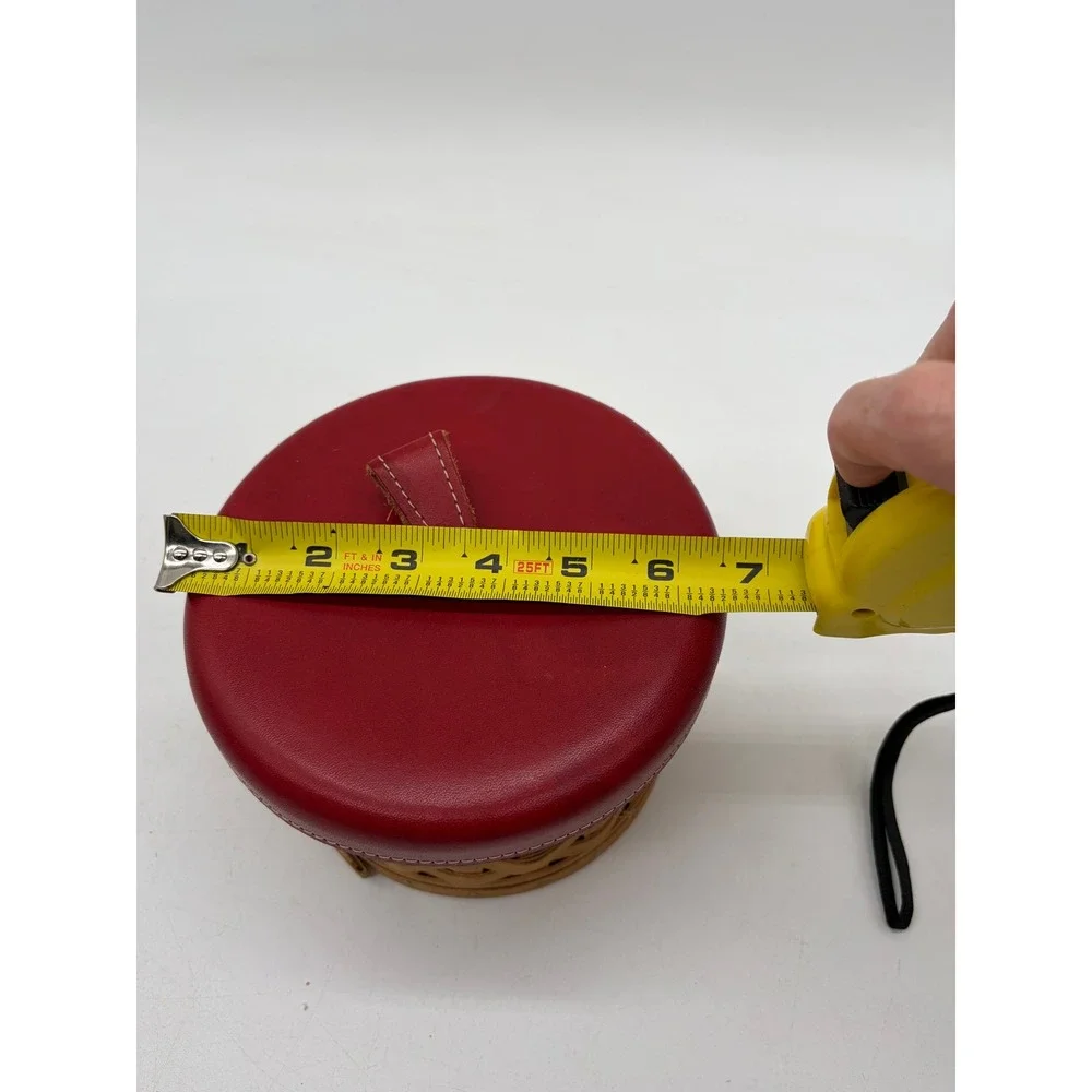 Longaberger 2004 Happy Mothers Day Basket Red Leather Lid Liner Protector 7in